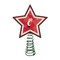 The Memory Company 10" Lighted Red and White Star NCAA Cincinnati Bearcats Mosaic Christmas Tree Topper